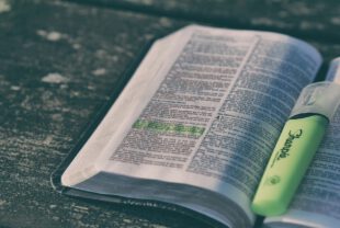 bible, book, highlighter