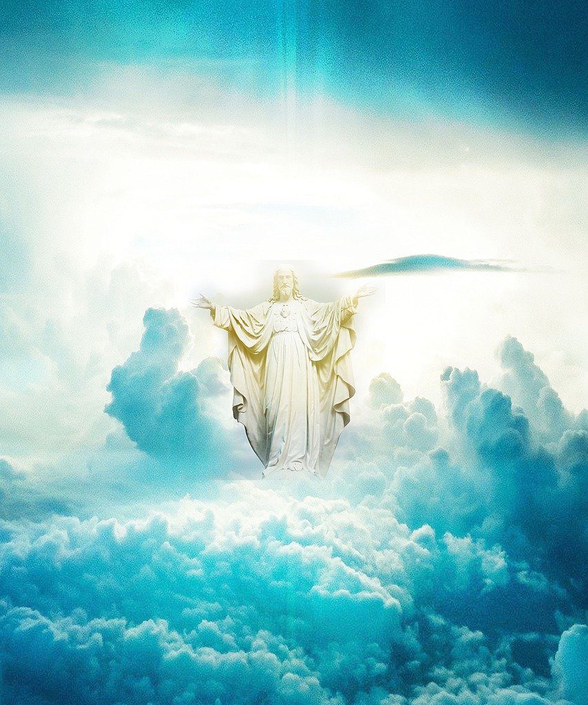 heaven, jesus, clouds