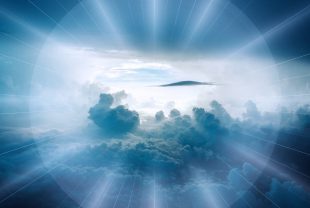 clouds, landscape, beyond