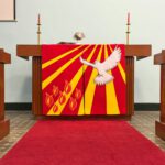 red and yellow cross flag